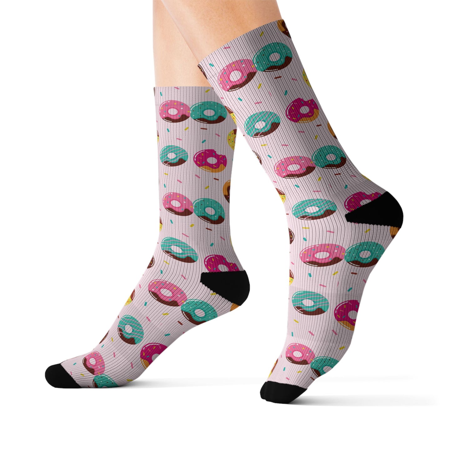 Donut Pattern Sublimation Socks
