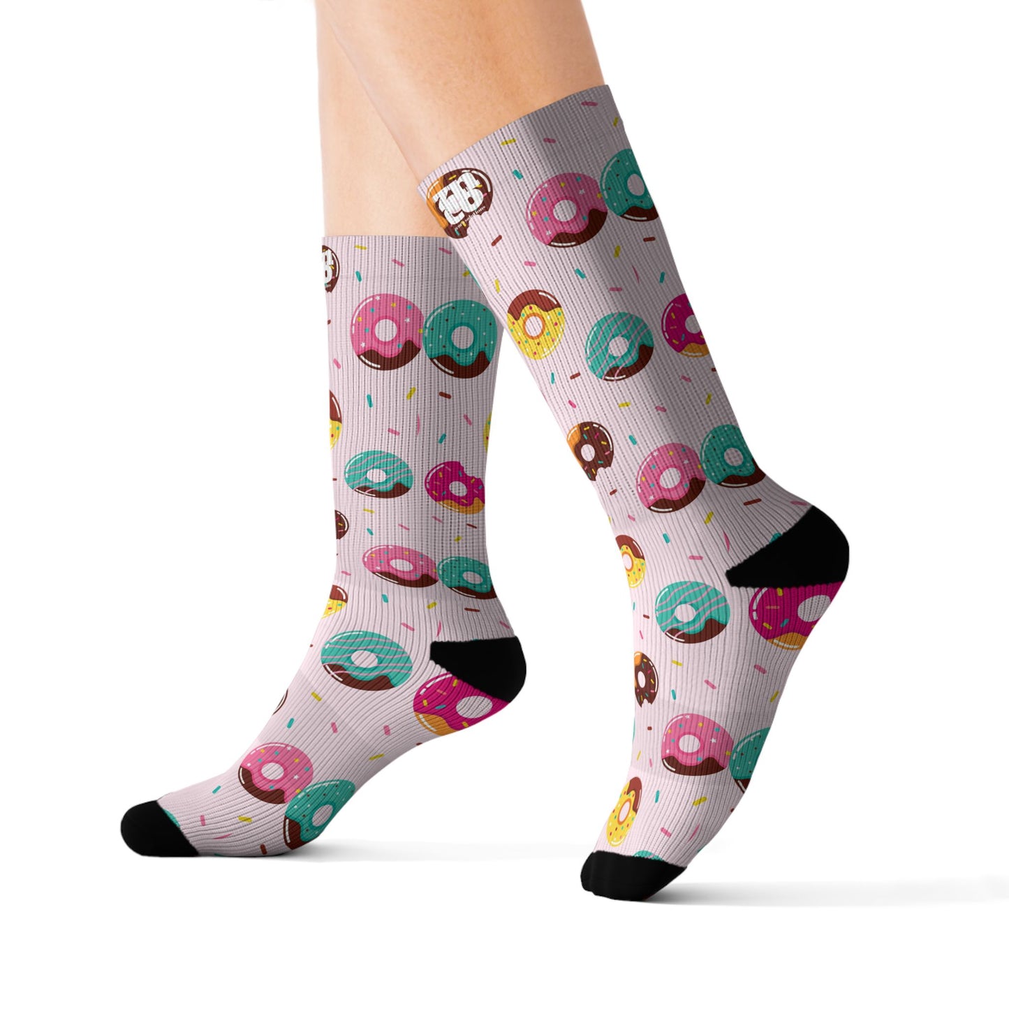 Donut Pattern Sublimation Socks