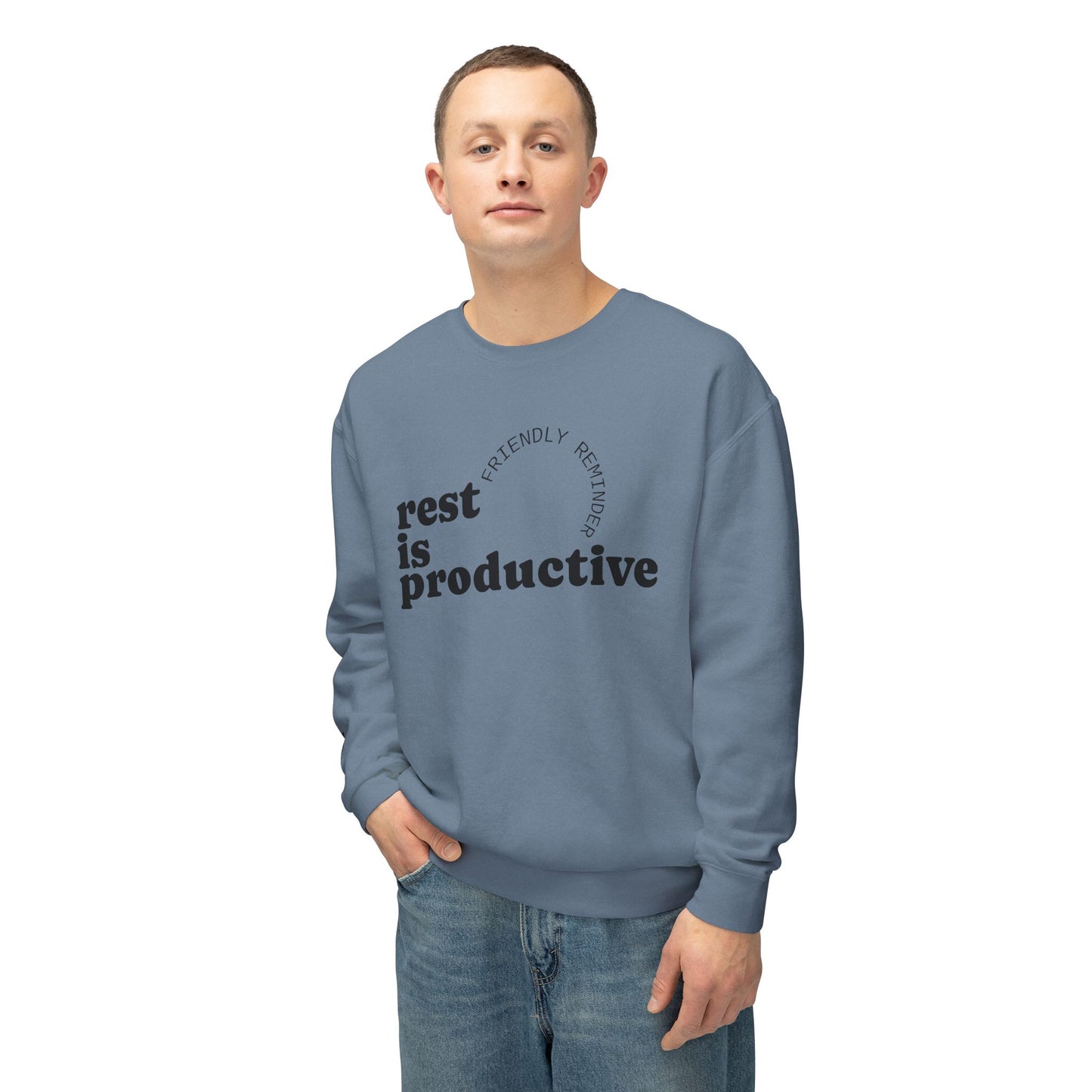 Rest Is Productive Crewneck Sweatshirt - Motivational Apparel