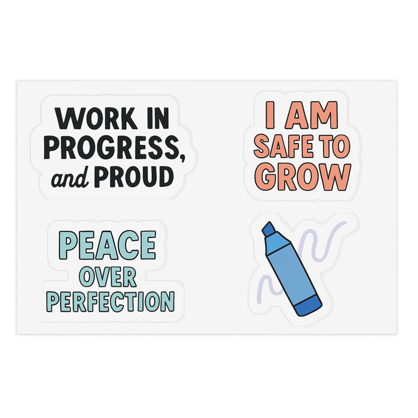 Color Your Confidence 4 Pack Sticker Set