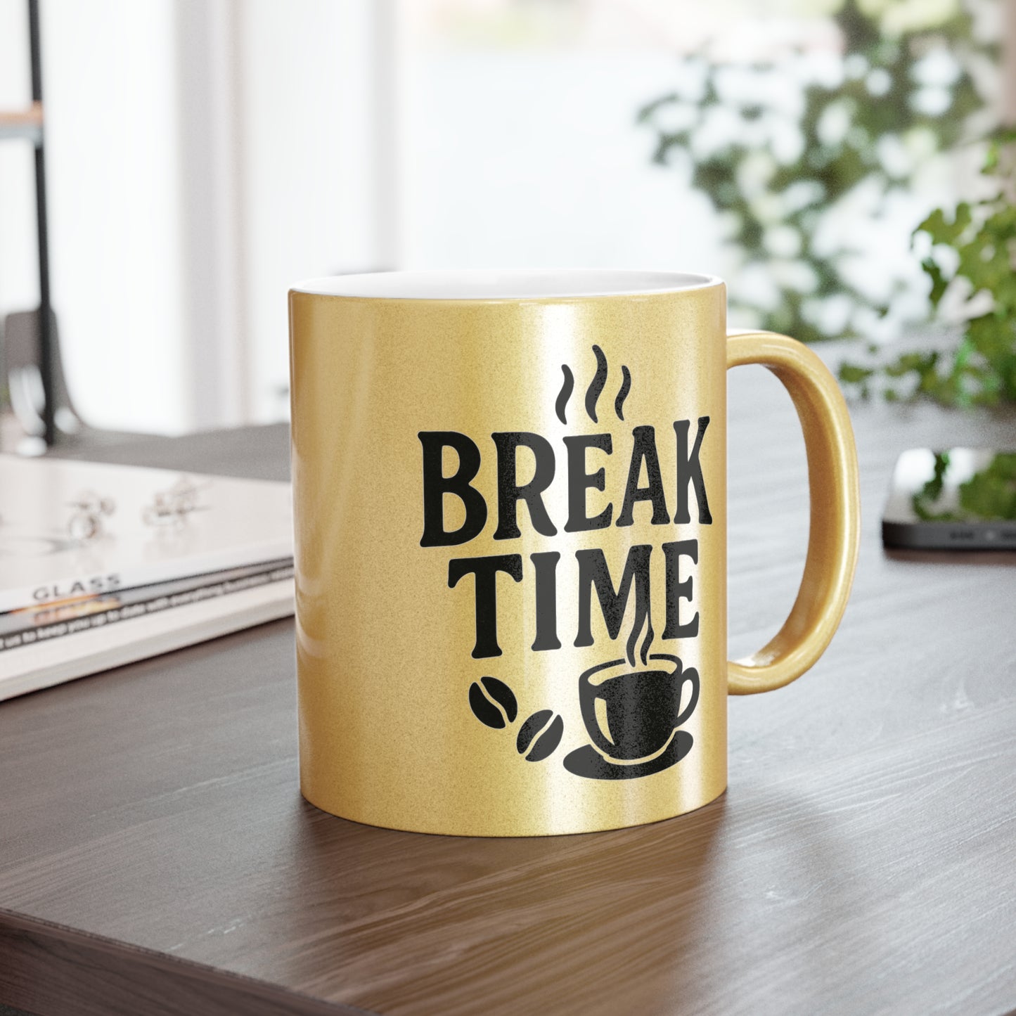 Break Time Gold & Silver Mug