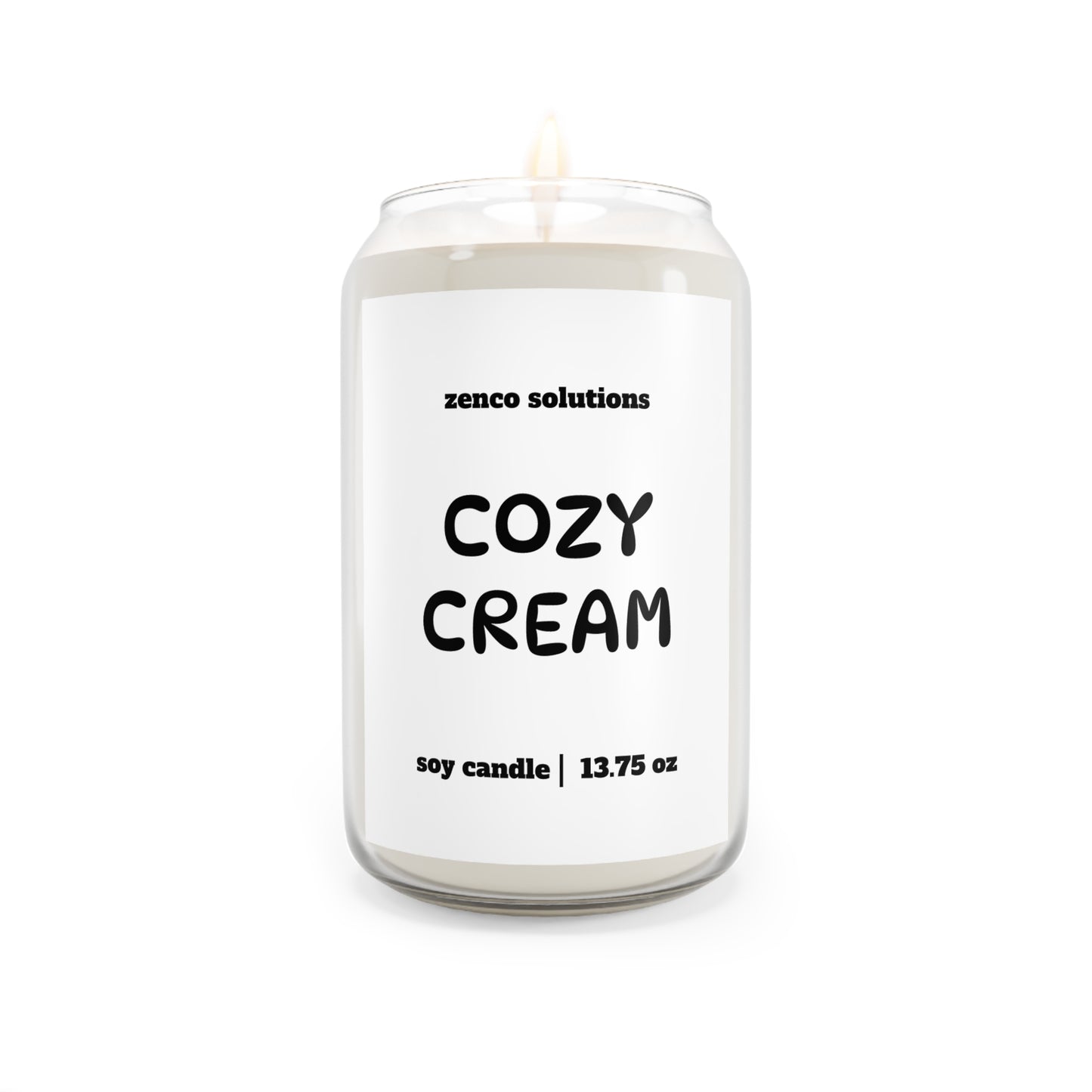 Cozy Cream Calming Soy Candle (Vanilla Bean) - 13.75oz