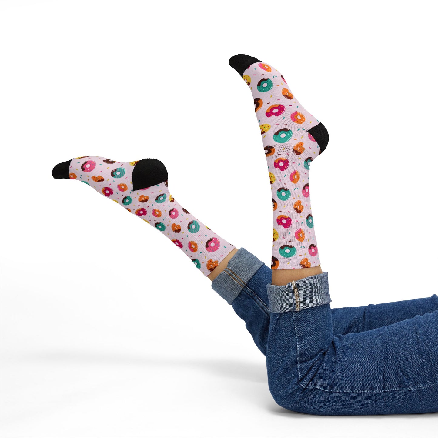 Donut Pattern Sublimation Socks