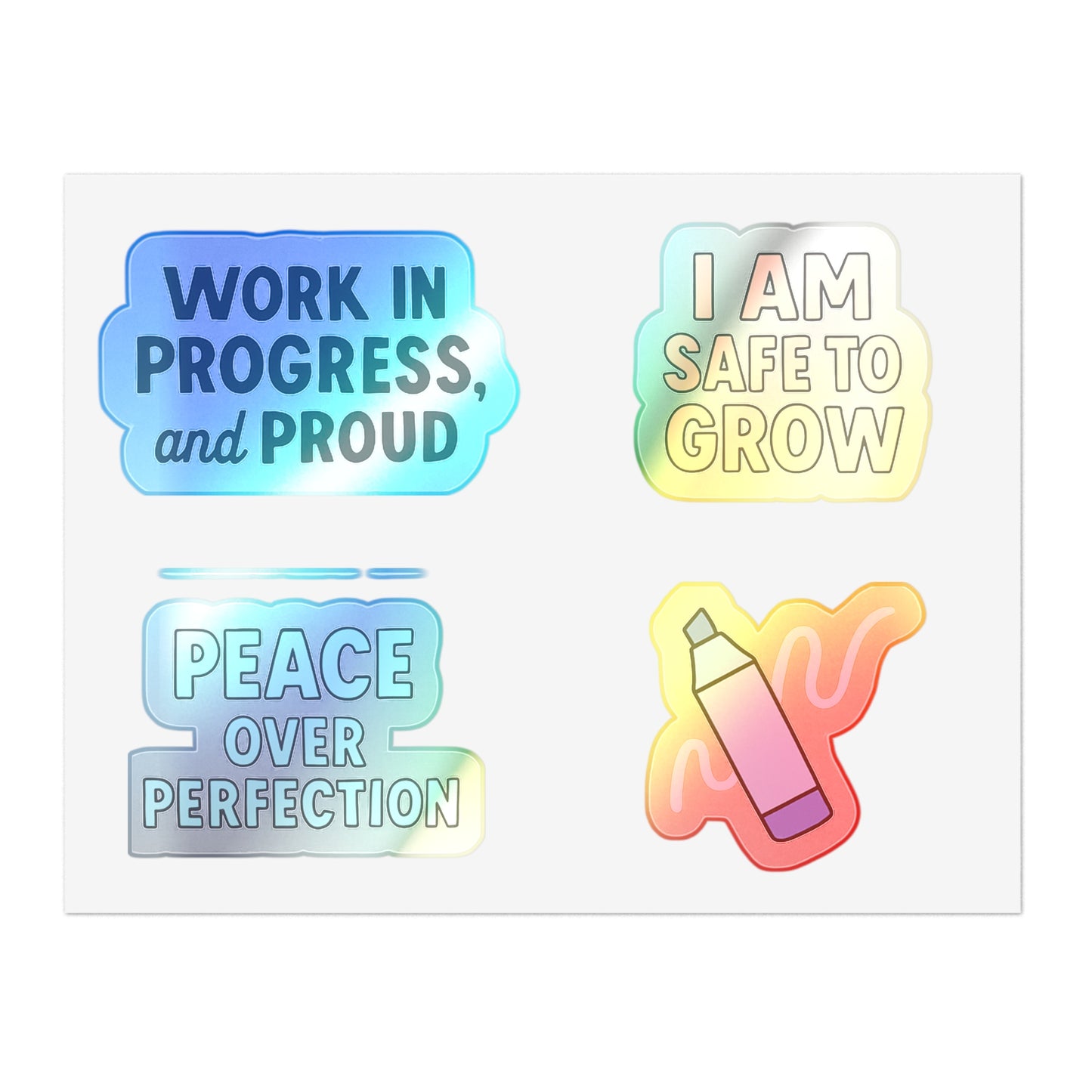 Color Your Confidence 4 Pack Sticker Set