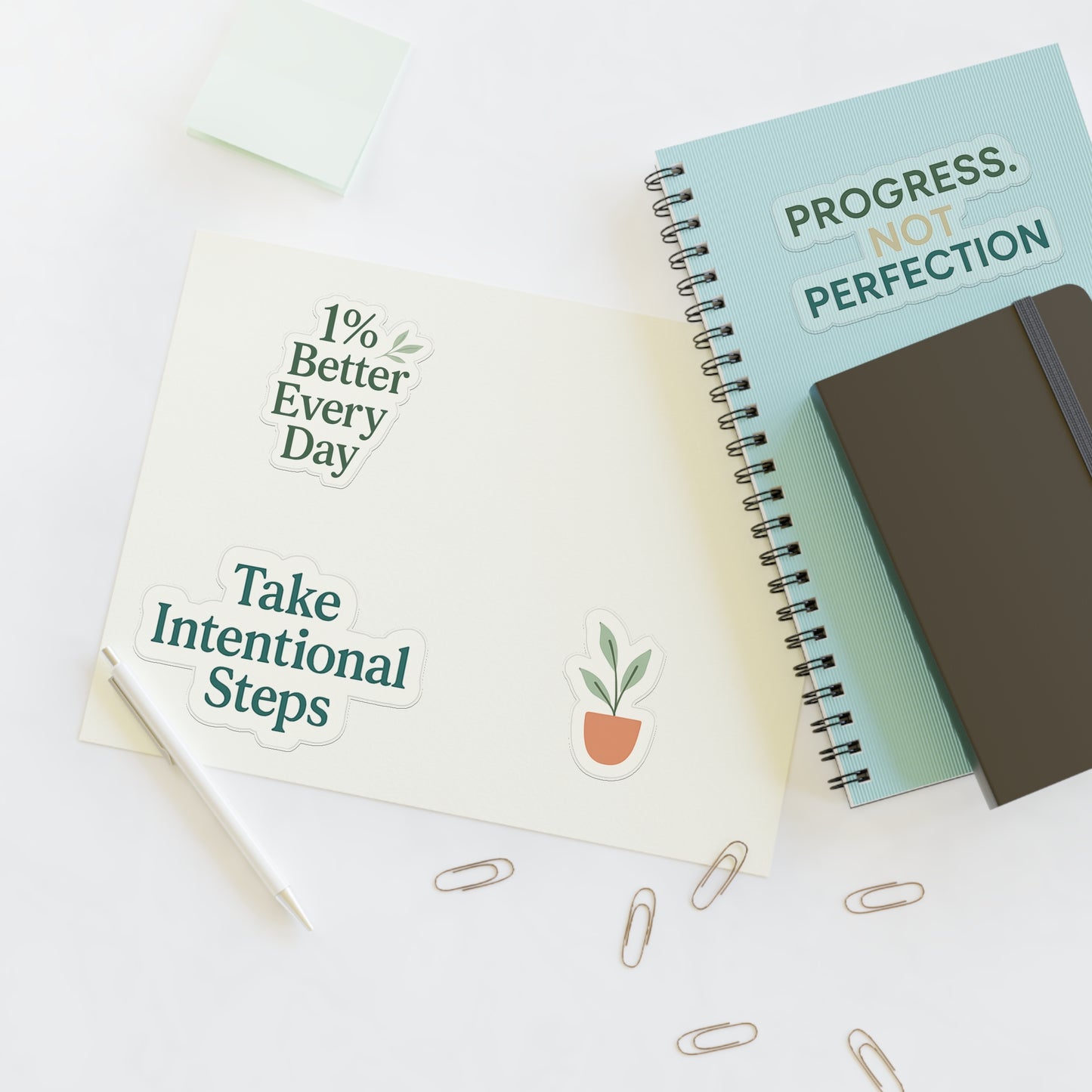 Progress Over Perfection 4 Pack Sticker Set