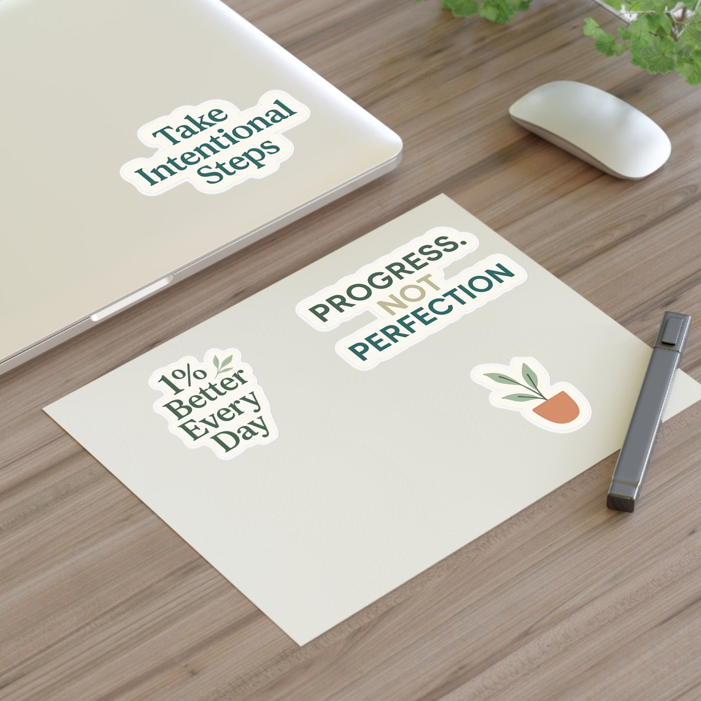 Progress Over Perfection 4 Pack Sticker Set