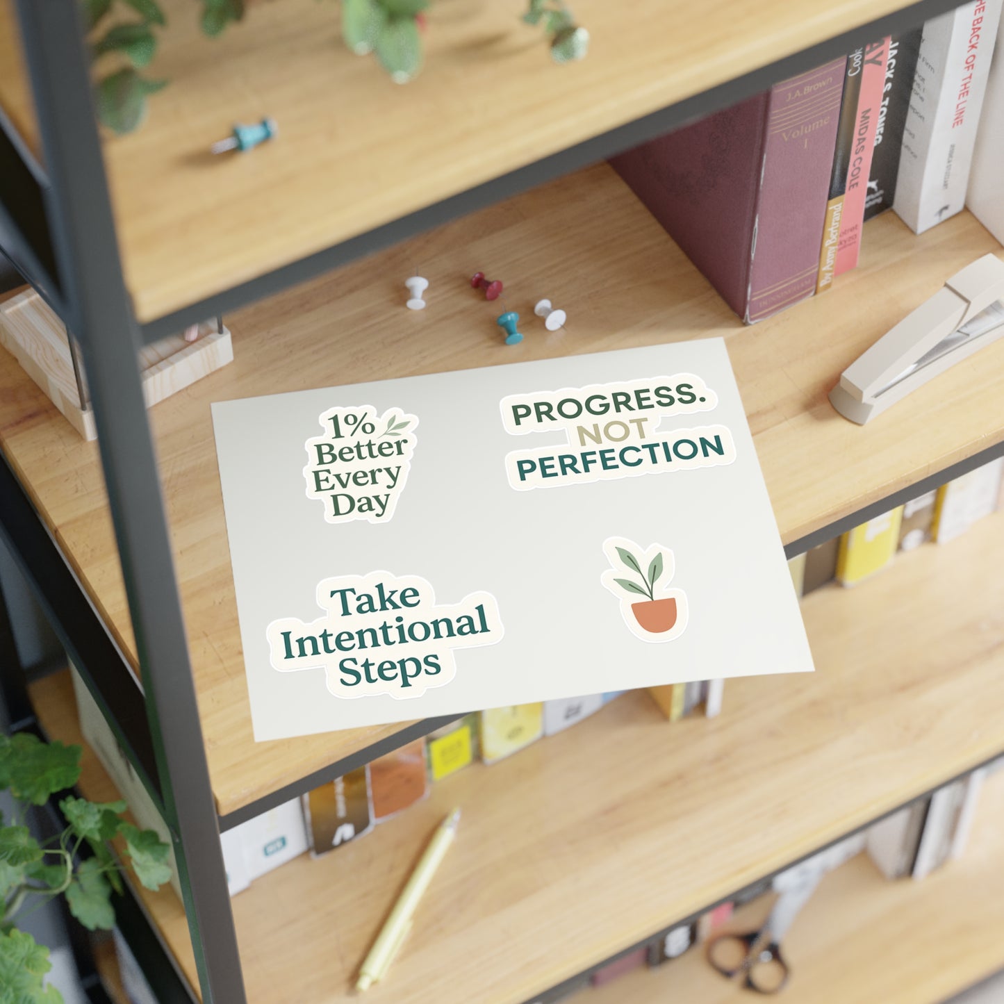 Progress Over Perfection 4 Pack Sticker Set