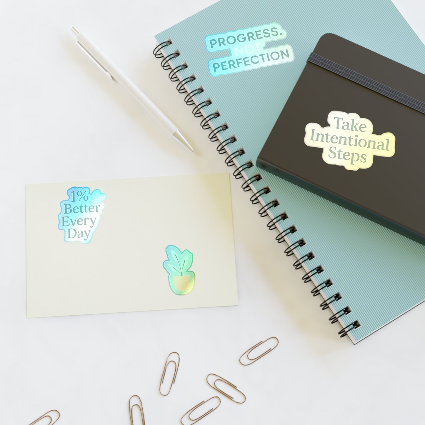 Progress Over Perfection 4 Pack Sticker Set