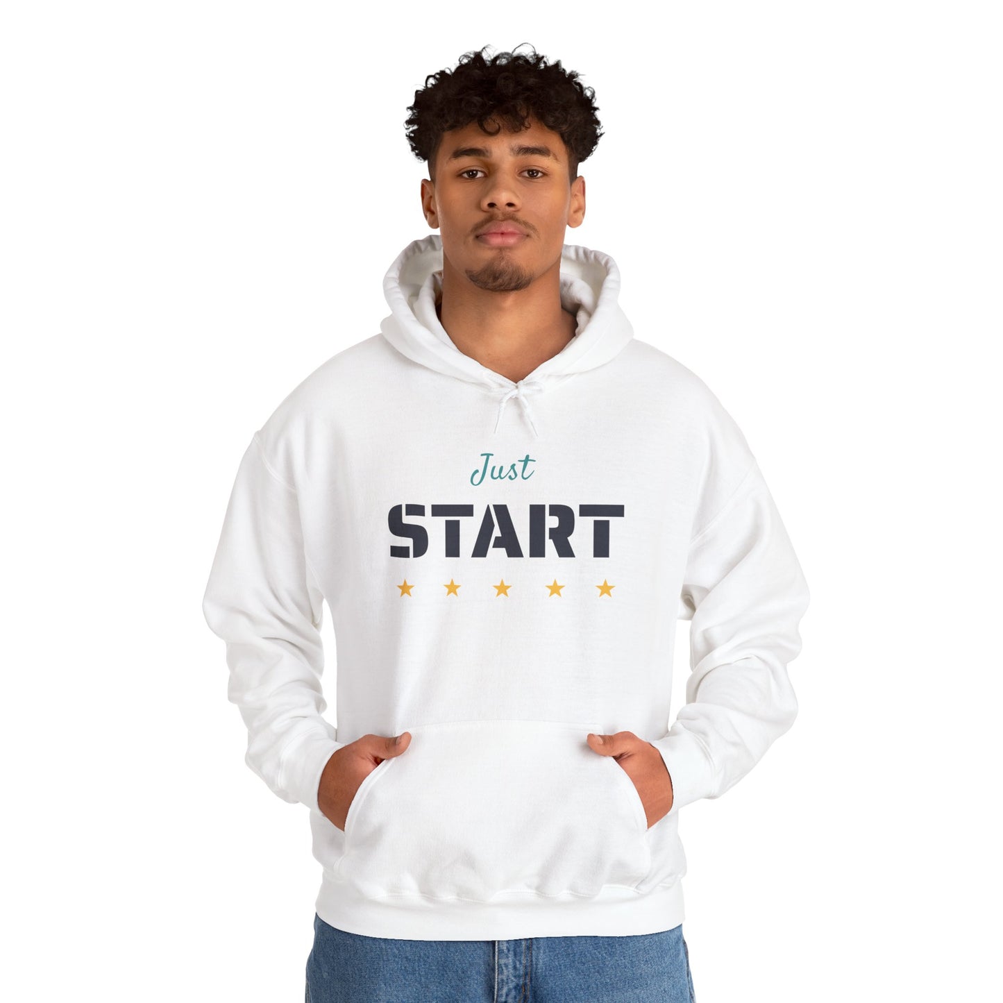 Just Start Motivational Hooded Sweatshirt