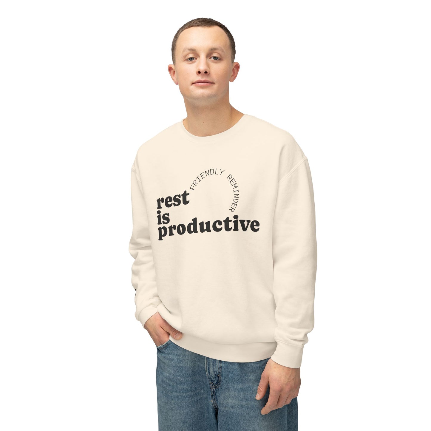 Rest Is Productive Crewneck Sweatshirt - Motivational Apparel