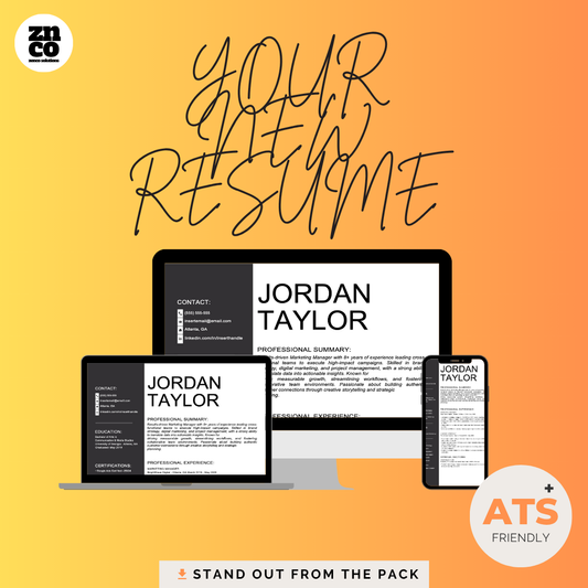 Modern Resume Template | Editable in Microsoft Word, Google Docs, and Pages| Professional Job Resume Template | Zenco Solutions