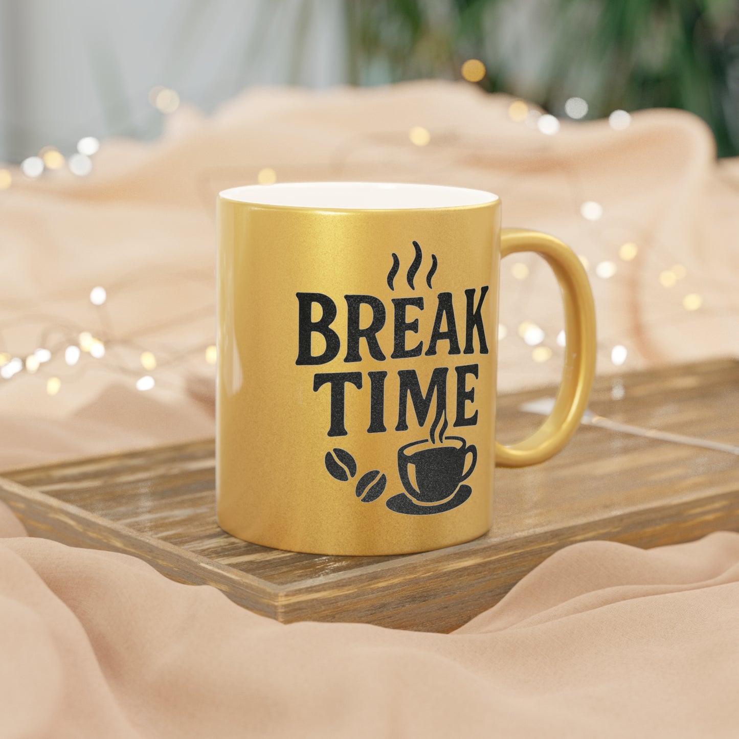 Break Time Gold & Silver Mug