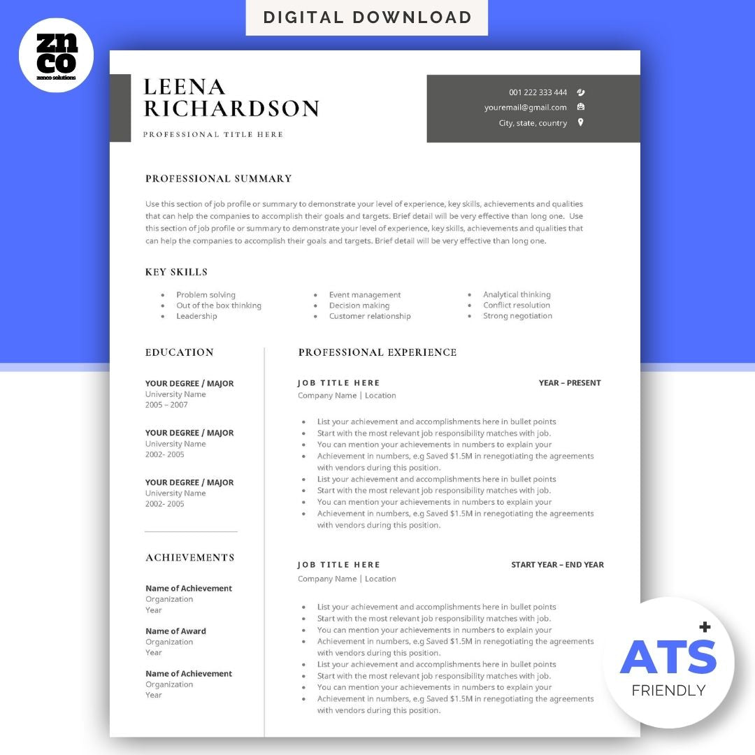 Resume Quick Kit