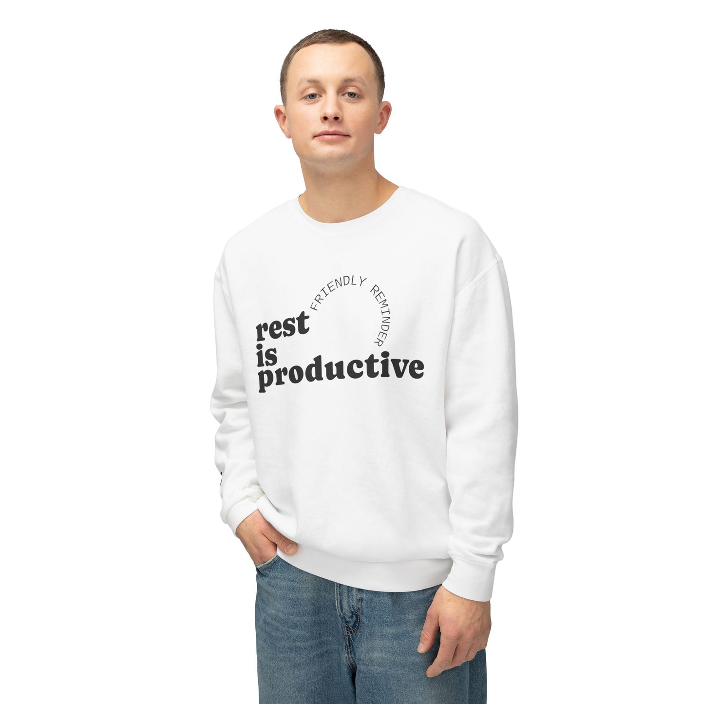 Rest Is Productive Crewneck Sweatshirt - Motivational Apparel
