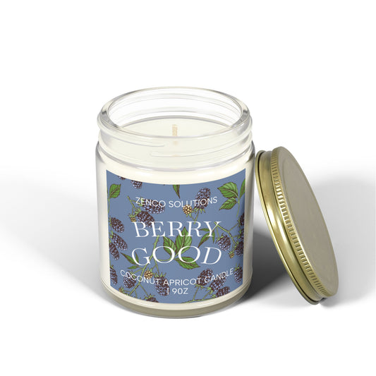 Berry Good: Blackberry Vanilla Coconut Apricot Wax Candle 9oz
