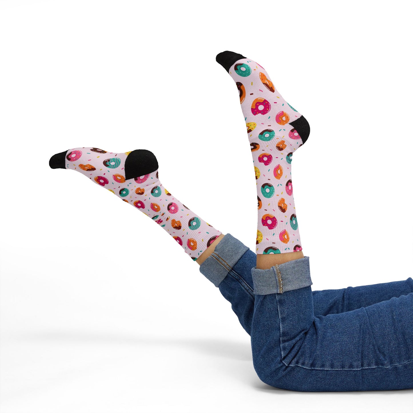 Donut Pattern Sublimation Socks