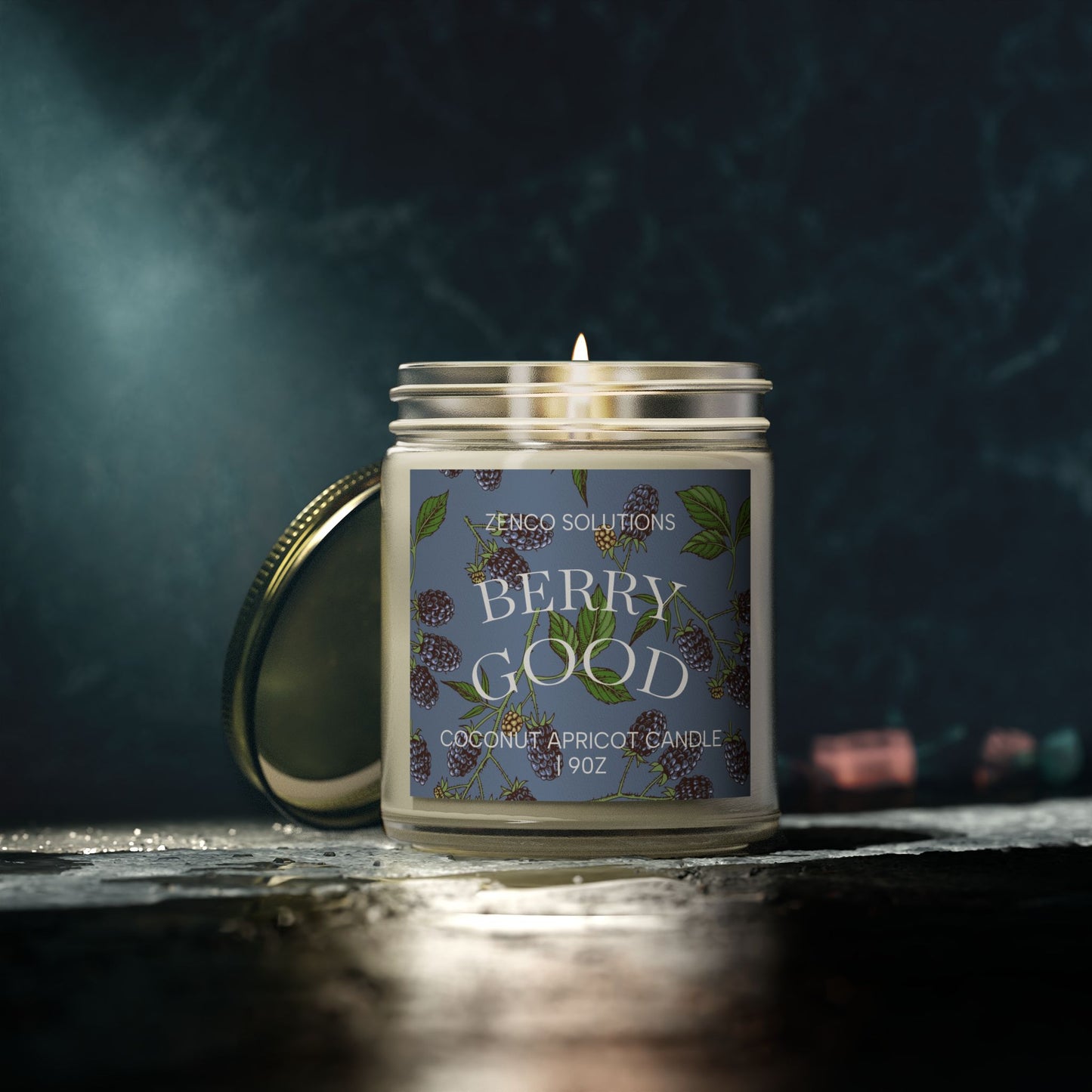 Berry Good: Blackberry Vanilla Coconut Apricot Wax Candle 9oz