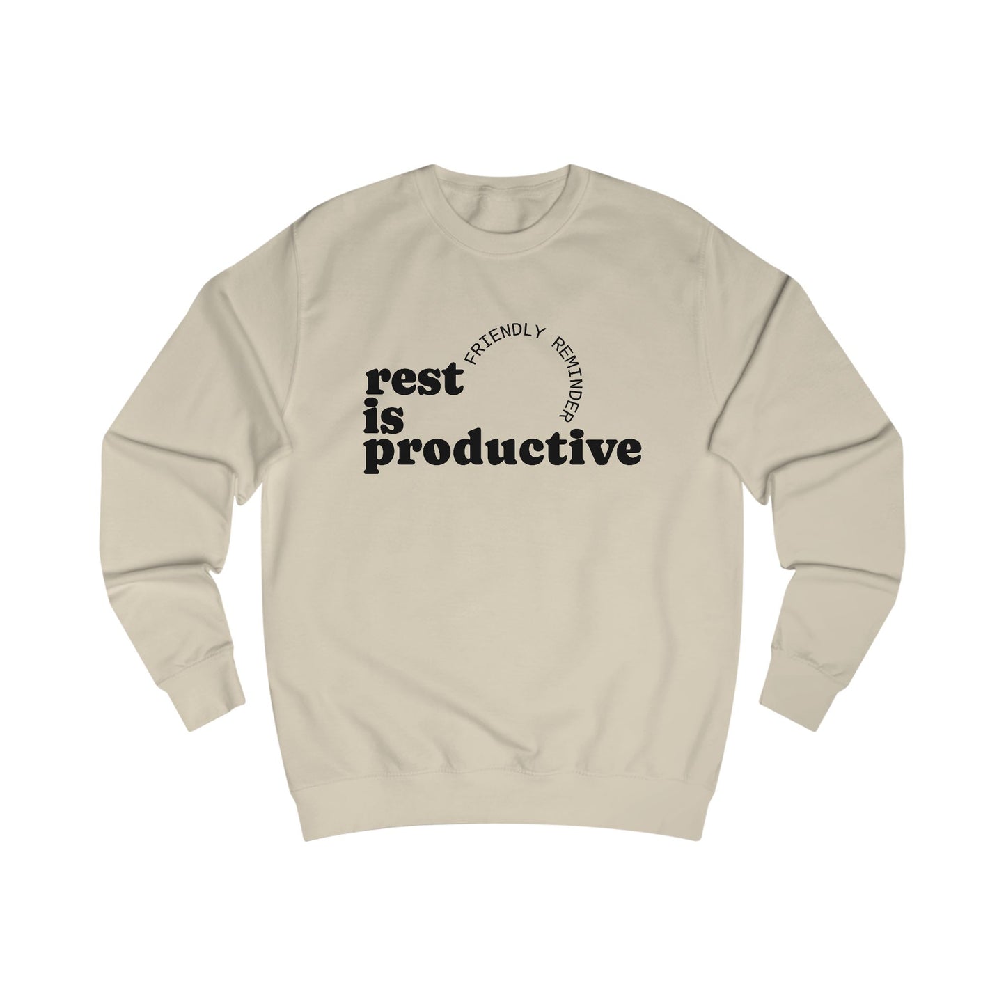 Rest Is Productive Motivational Crewneck Sweatshirt