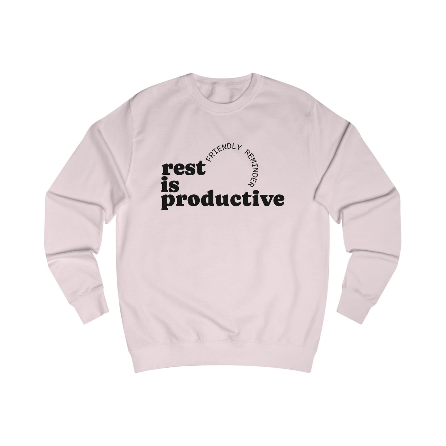 Rest Is Productive Motivational Crewneck Sweatshirt