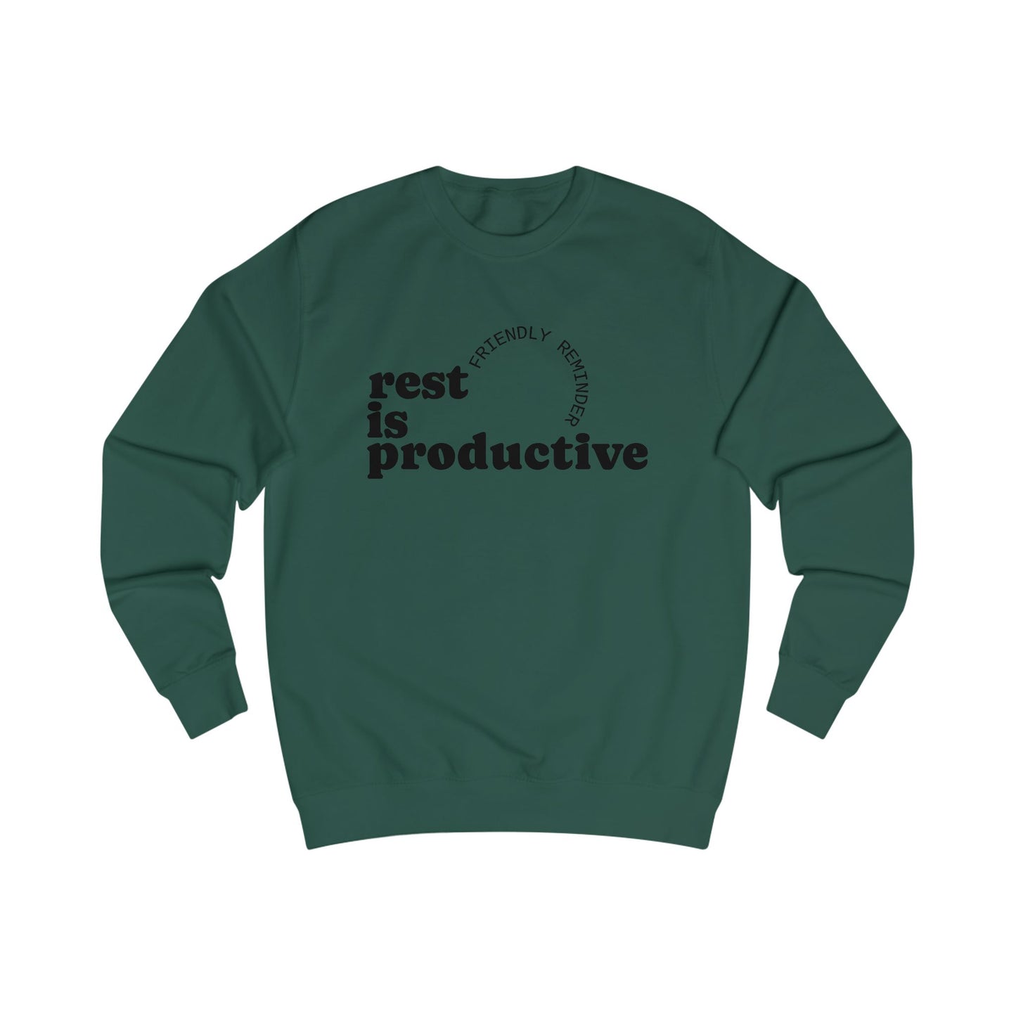Rest Is Productive Motivational Crewneck Sweatshirt