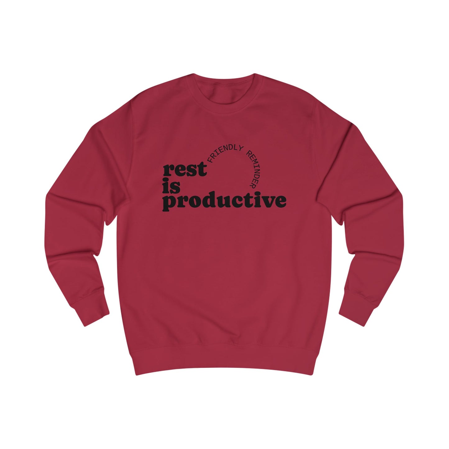 Rest Is Productive Motivational Crewneck Sweatshirt