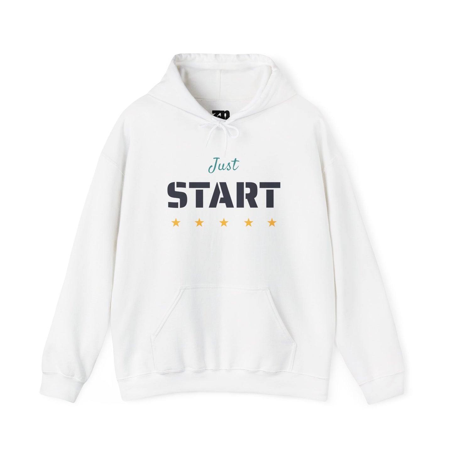 Just Start Motivational Hooded Sweatshirt