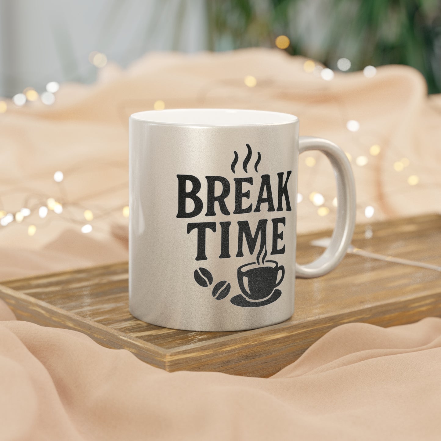 Break Time Gold & Silver Mug