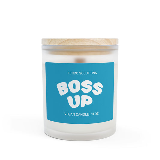 Boss Up Vegan Candle (Blackberry Vanilla) - 11oz Frosted Glass